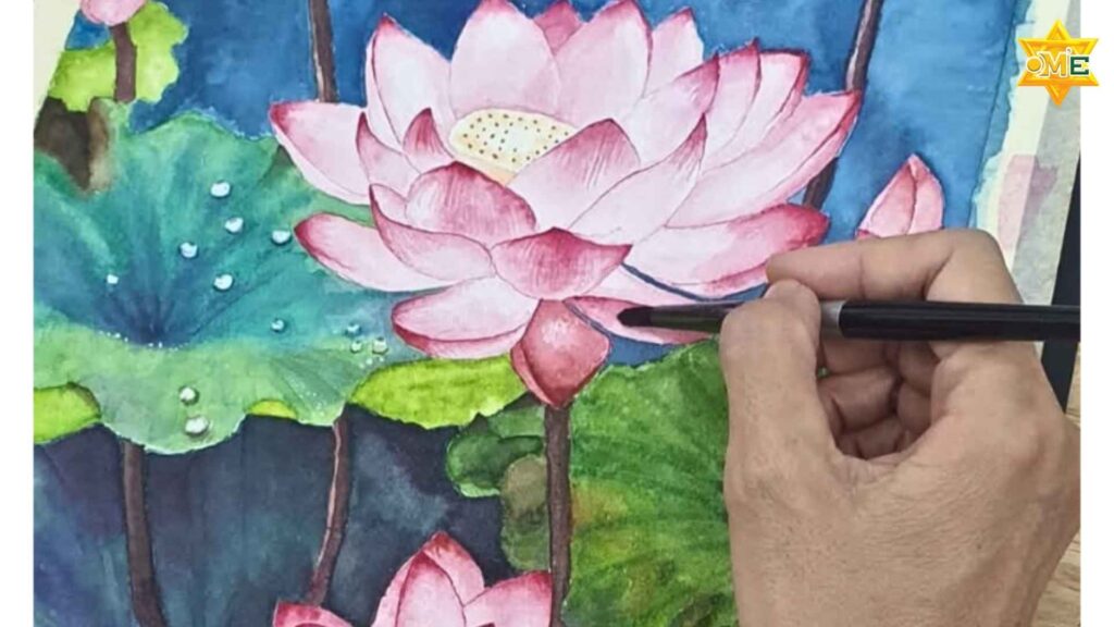 Những chủ đề phổ biến khi vẽ hoa sen dự thi dành cho học sinh tiểu học